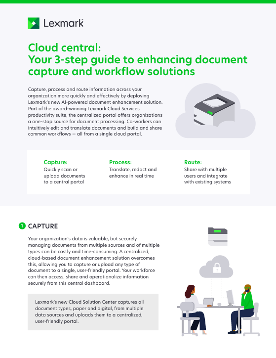 Cloud central: Your 3-step guide to enhancing document capture and workflow solutions